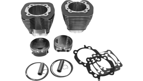 Revolution Performance - Revolution Performance Monster Big Bore Kit (131in.) - Bore 4-5/8in. - 11.2:1 Compression - Granite/Highlighted Fins - RP201-135W