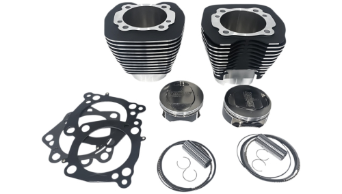 Revolution Performance - Revolution Performance Bolt-On Big Bore Kit (124in.) - Bore 4-1/8in. - 11:1 Compression - Black/Highlighted Fins - RP201-140TM