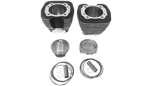 Revolution Performance - Revolution Performance Monster Big Bore Kit (117in.) - Bore 4-1/8in. - 10.5:1 Compression - Black/Highlighted Fins - RP201-171W