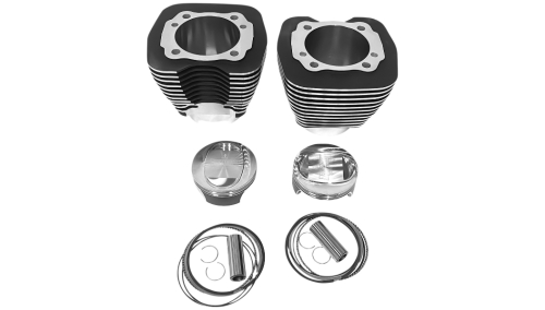 Revolution Performance - Revolution Performance Monster Big Bore Kit (117in.) - Bore 4-1/8in. - 11.2:1 Compression - Black/Highlighted Fins - RP201-172WB