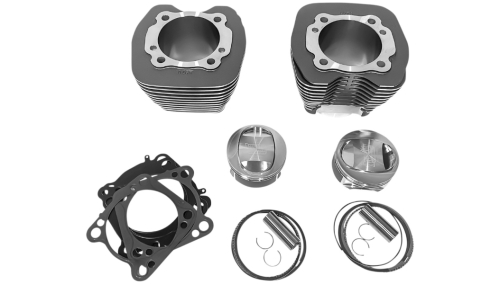 Revolution Performance - Revolution Performance Bolt-On Big Bore Kit (113in.) - Bore 4-1/16in. - 10.6:1 Compression - Granite/Highlighted Fins - RP201-177W