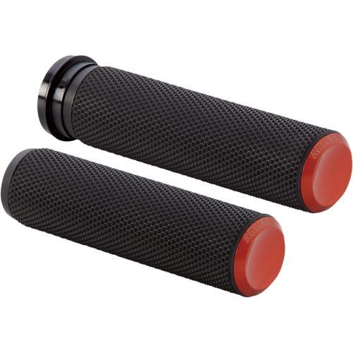 Arlen Ness - Arlen Ness Fusion Series Grips - Knurled - Orange Anodized - 07-304