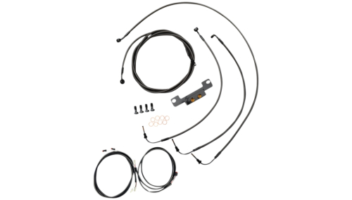 LA Choppers - LA Choppers Complete Plug and Play Cable Kit - Midnight Braided - LA-8056KT3-08M