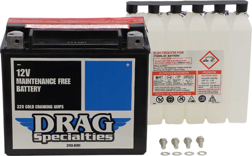 Drag Specialties - Drag Specialties AGM Maintenance-Free Battery - 2113-0781