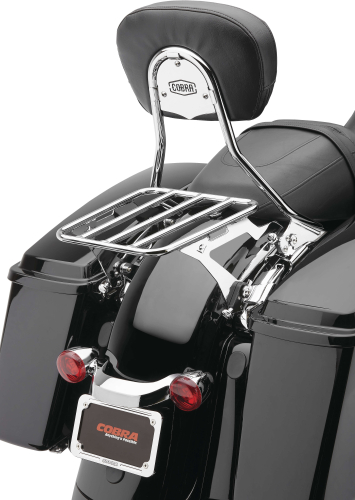 Cobra - Cobra Detachable Backrest and Mount Kit - Tall - Chrome - 602-2012