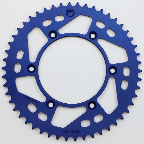 Moose Racing - Moose Racing Aluminum Rear Sprocket - 50T - Blue - 1211-897-50-12