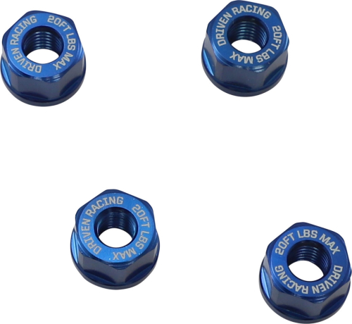 Driven Racing - Driven Racing Grom 4 Bolt Sprocket Nuts - Blue - DSN-02-BL