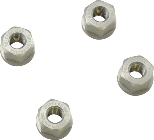 Driven Racing - Driven Racing Grom 4 Bolt Sprocket Nuts - Silver - DSN-02-SL