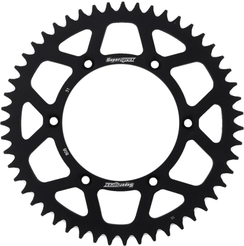 Supersprox - Supersprox Aluminum Rear Sprocket - 51T - RAL-808-51-BLK
