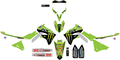 DCOR - DCOR 2022 Monster Energy Kawasaki Complete Kit - White - 20-20-802
