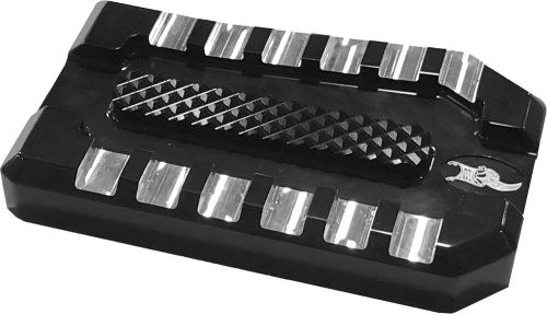 Kens Factory - Kens Factory Next Level Brake Pedal Pad - Black/Machine Cut - KFP-07