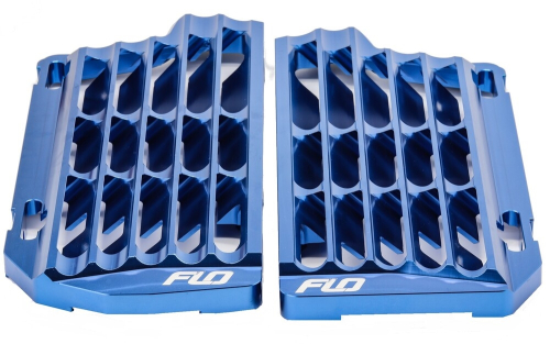 Flo Motorsports - Flo Motorsports High Flow Radiator Braces - Blue - FLO756BLU