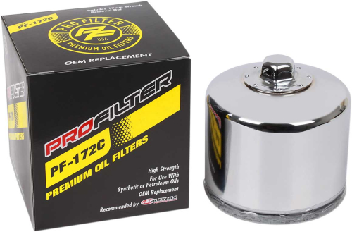 Pro Filter - Pro Filter Premium Oil Filter - Chrome - PF-172C
