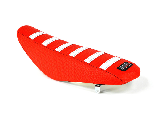 BBR Motorsports - BBR Motorsports Tall Seat - Red/White - 716-HCF-1142