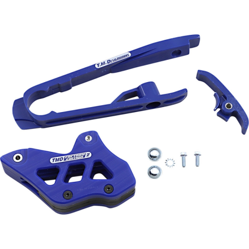 T.M. Designworks - T.M. Designworks Dirt Cross Multi-Purpose Chain Slide-N-Guide Kit FE2 Guide - Swiss Blue - DCK-KT4-BUS