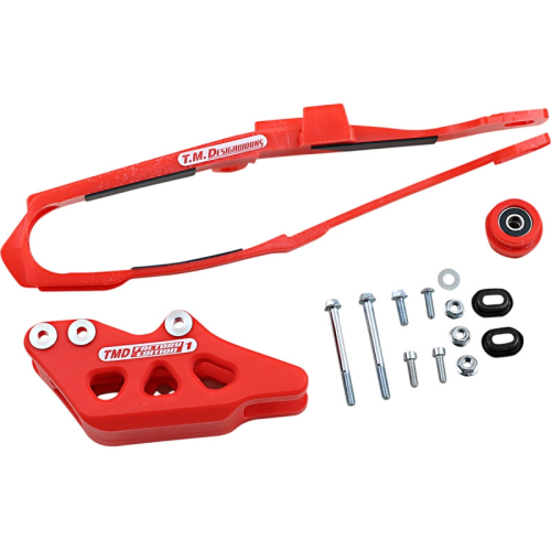 T.M. Designworks - T.M. Designworks Dirt Cross Multi-Purpose Chain Slide-N-Guide Kit FE1 Guide - Red - DCK-OR12-RD