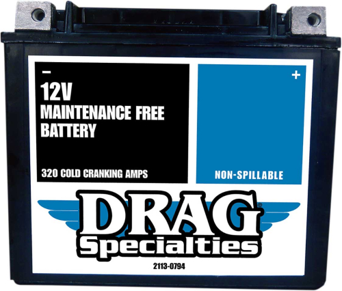 Drag Specialties - Drag Specialties Factory-Activated High-Performance AGM Maintenance-Free Battery - YTX20HL - 2113-0794