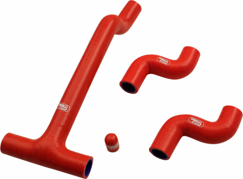 Moose Racing - Moose Racing Race Fit Radiator Hose Kit without Clamps - Red - BET-17 RD