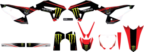 DCOR - DCOR Monster Energy Complete Graphic Kit - White - 20-10-446