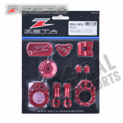 ZETA - ZETA Billet Kit - Red - ZE51-3032