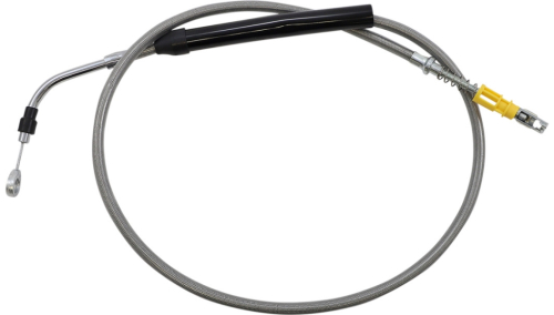 LA Choppers - LA Choppers Clutch Line - Stainless Braided with 12-14in. Ape Hangers - LA-8056C13