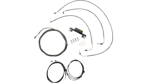 LA Choppers - LA Choppers Complete Plug and Play Cable Kit - Stainless Braided - LA-8056KT3-08