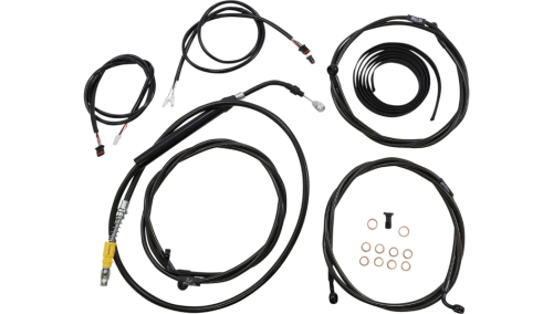 LA Choppers - LA Choppers Complete Plug and Play Cable Kit - Midnight Braided - LA-8056KT3-13M