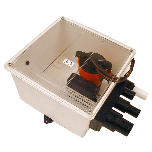 Johnson Pump - Johnson Pump 1000 GPH Multi Port Shower Pump 12V w/Switch