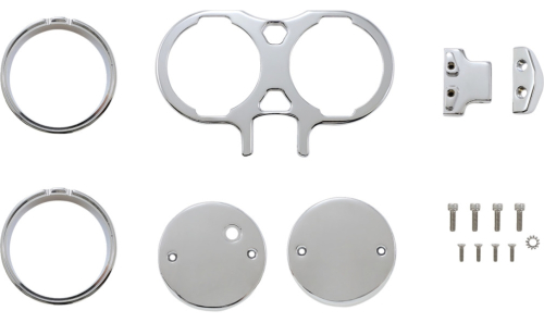 LA Choppers - LA Choppers Dual Gauge Mount For Performance Riser - LA-7397-02C
