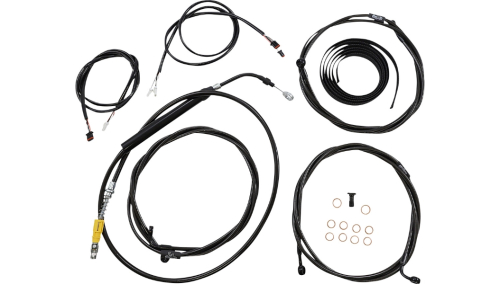 LA Choppers - LA Choppers Complete Plug and Play Cable Kit - 12in.-14in. - ABS - Midnight - LA-8058KT3-13M