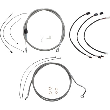 Magnum - Magnum XR Stainless Dot Handlebar Installation Kit - 15in-17in. - Chrome Fittings - 5891152