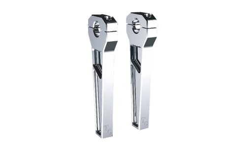 Todds Cycle - Todds Cycle 1in. Handlebar Riser Kit - 8in. Rise - Chrome - TD-R11-08