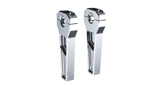 Todds Cycle - Todds Cycle 1-1/8in. Handlebar Riser Kit - 6in. Rise - Chrome - TD-R21-06