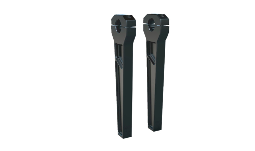 Todds Cycle - Todds Cycle 1in. Handlebar Riser Kit - 10in. Rise - Black - TD-R11-10B