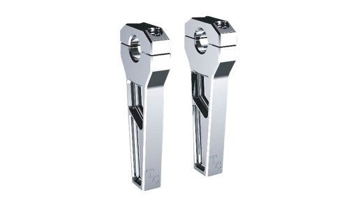 Todds Cycle - Todds Cycle 1in. Handlebar Riser Kit - 6in. Rise - Chrome - TD-R11-06