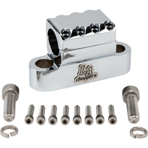 LA Choppers - LA Choppers Clamps for Kage Fighter Handlebars - Chrome - LA-7335-XXC
