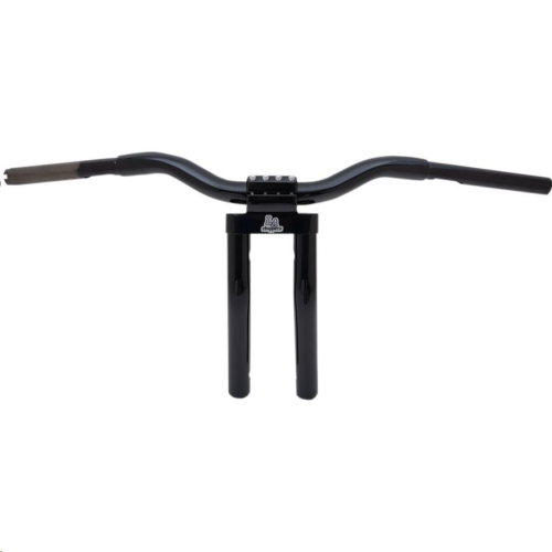 LA Choppers - LA Choppers 1-1/4in. Kage Fighter Pullback Heights T-Bar - 12in. Rise - Gloss Black - LA-7336-12B