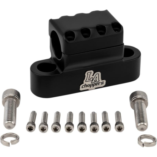 LA Choppers - LA Choppers Clamps for Kage Fighter Handlebars - Flat Black - LA-7335-XXCM