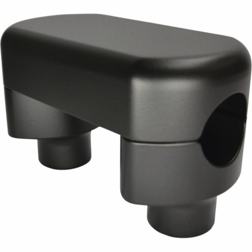 LA Choppers - LA Choppers Solid Handlebar Riser/Top Clamp Kits - 1-1/2in. Tall - Flat Black - LA-7442-01M