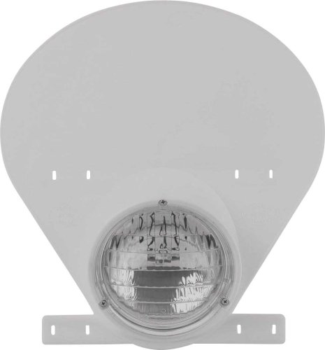 Polisport - Polisport Preston Petty Headlight Number Plate with Halogen Bulb - White - 8667500003