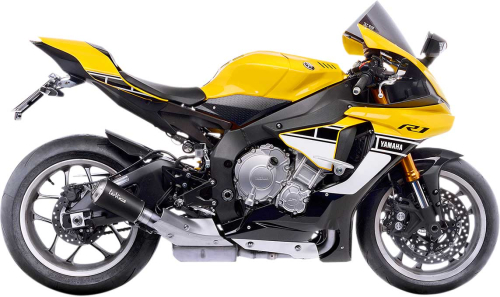 Leo Vince - Leo Vince LV-10 Slip-On - Stainless Tailpipe/Black Muffler/Stainless Steel End Cap - 15201BU