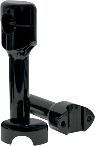 LA Choppers - LA Choppers Hefty Smooth Riser for 1-1/4in. Handlebar - 6in. Tall - Black - LA-7406-06B