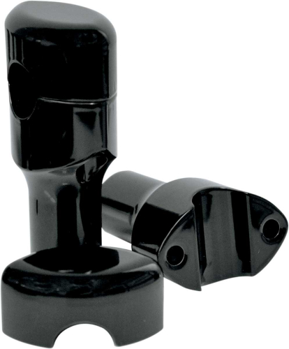 LA Choppers - LA Choppers Hefty Smooth Riser for 1-1/4in Handlebar - 3in. Tall - Black - LA-7406-03B