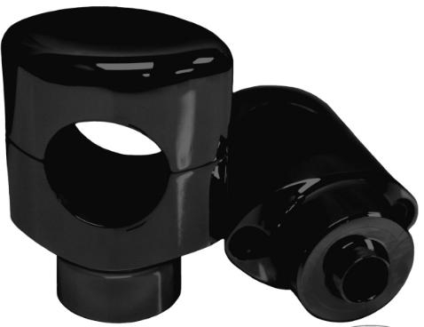 LA Choppers - LA Choppers Smooth Riser for 1in. Handlebar - 4in. Talll - Black - LA-7402-04B