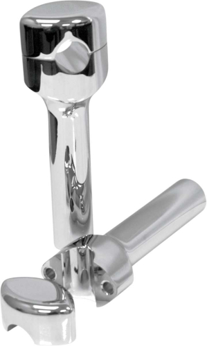 LA Choppers - LA Choppers Hefty Smooth Riser for 1-1/4in. Handlebar - 6in. Tall - Chrome - LA-7406-06