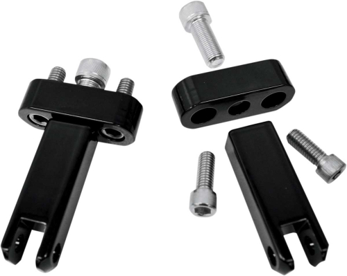 Drag Specialties - Drag Specialties Passenger Footpeg Mounting Kit - Gloss Black - 1620-1046