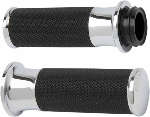 Arlen Ness - Arlen Ness Fusion Series Grips - Smooth - Chrome - 07-322