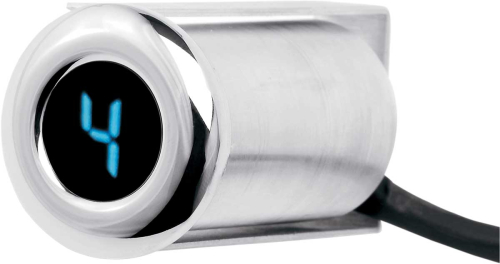 Dakota Digital - Dakota Digital PGR-1000 Series Programmable Gear Indicator - Flush Mount - Chrome/Blue - PGR-1000-F