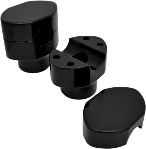 LA Choppers - LA Choppers 1-1/4in. Handlebar Riser Kit for HD Springer - Gloss Black - LA-7410-00B