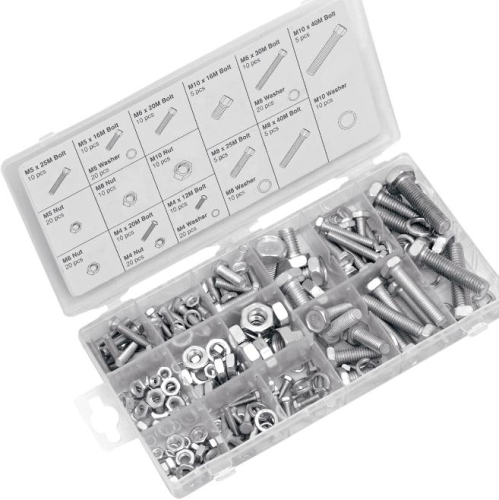 Performance Tools - Performance Tools Metric Zinc-Plated Bolt Nut Washer Assortment - W5334